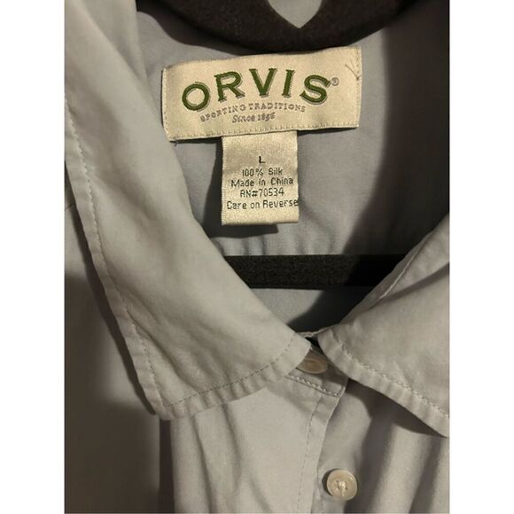 Orvis 100% Silk Button Down Size Large Pink - Picture 10 of 11
